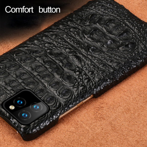 Coque en Crocodile véritable pour iPhone 15, 14, 13, 12, 11, XS, XR, 8, 7, SE – Image 10